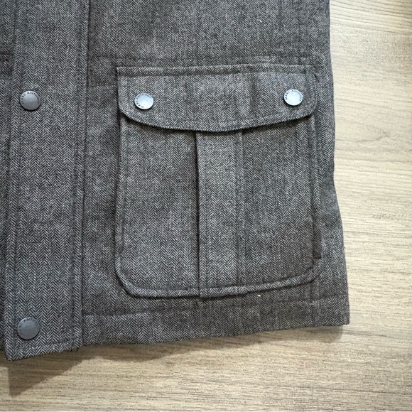 Marc Anthony Wool Blend Gray Bomber Zip Jacket Men's Sz M Charcoal Pockets Lined - Picture 12 of 14